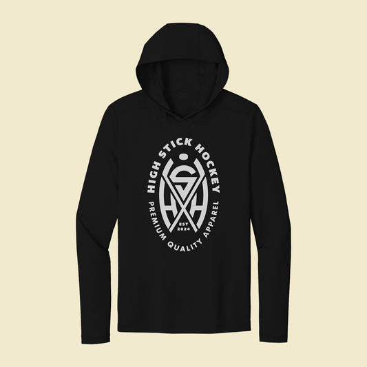 White Emblem Logo Posi UV Pro Hoodie BLK