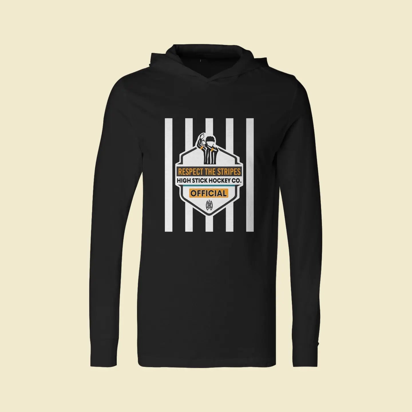Respect the Stripes Jersey Hooded Long Sleeve Tee
